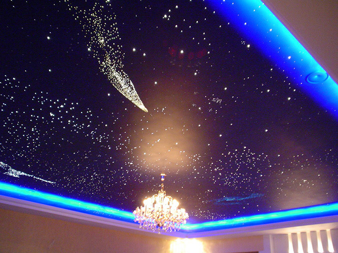 Натяжной потолок звёздное небо в квартире