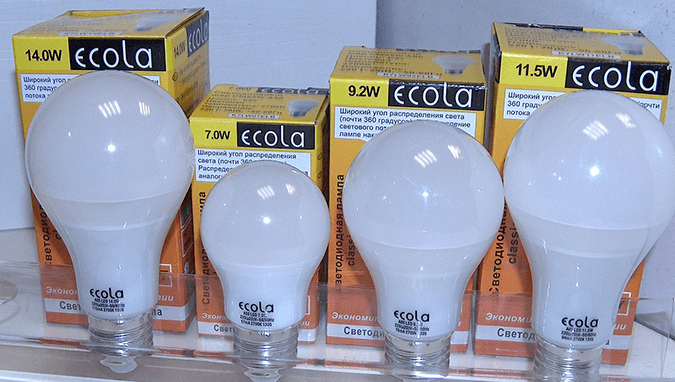Светодиодные лампы Ecola